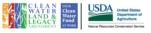 Clean water fund and NRCS logos