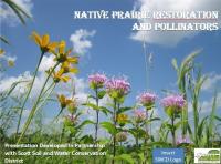slide from a presentation on native prairie restoration and pollinators