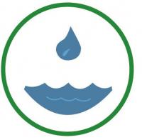 graphic of raindrop and water body